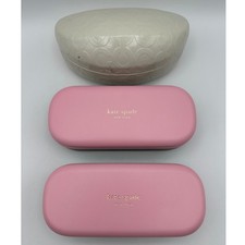 Coach Kate Spade Sunglasses Cases Eyeglass Holder Lot of 3 Pink Green White