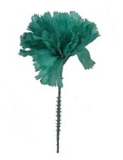  Green Silk Carnation Picks, Artificial Flowers for Wedding & 100 Emerald