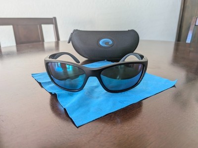 Costa Del Mar Fisch Blackout Sunglasses 580P Polarized Black Frame FS 11 64-17