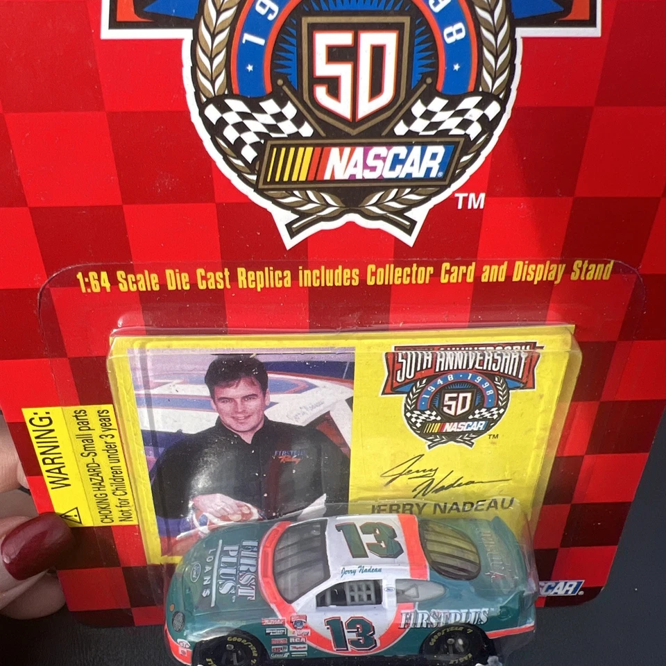 Nascar 50th Anniversary #13 Jerry Nadeau 1:64 Scale Die cast- 1998 - Image 3 of 4