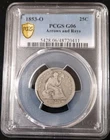 1853 O Seated Liberty Quarter PCGS G6 Arrows And Rays