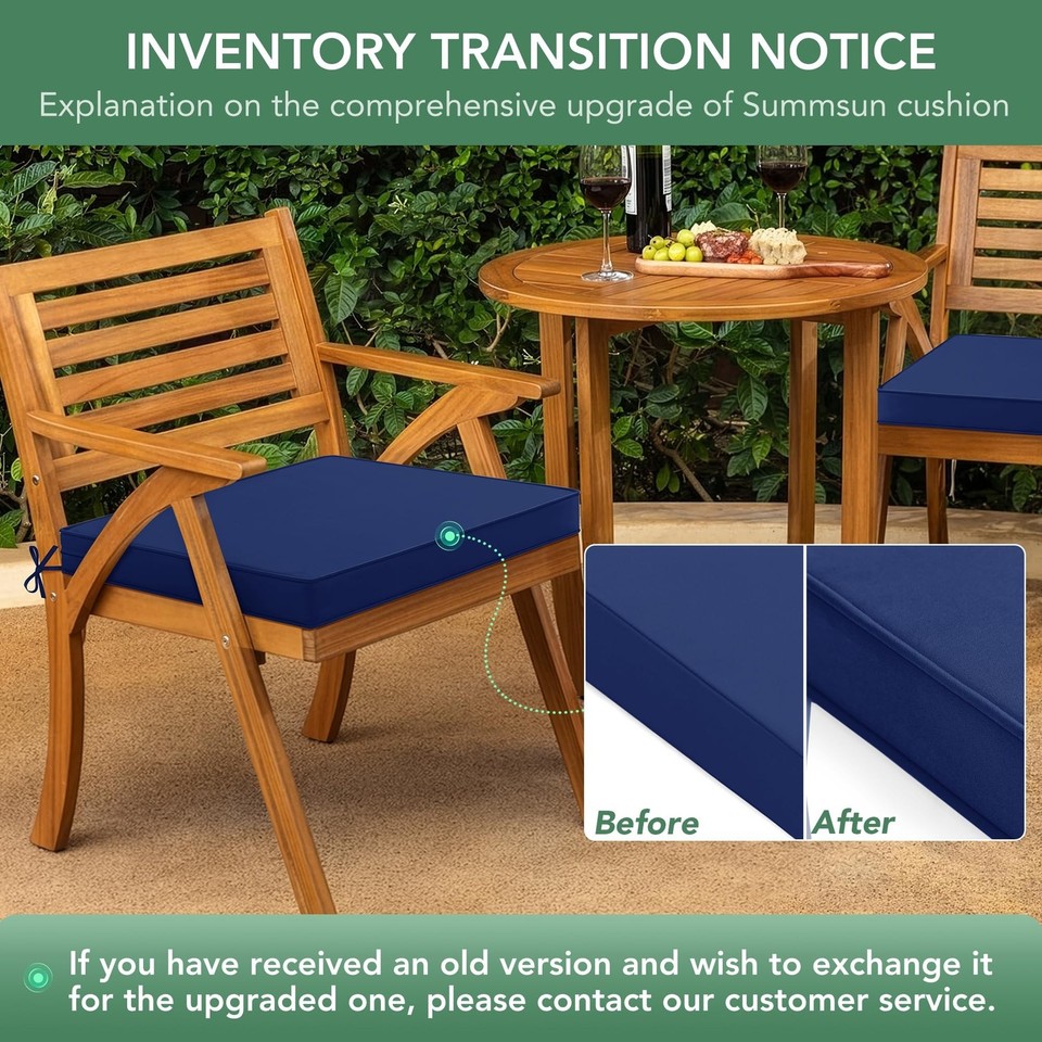 Cus 99 Summsun Outdoor Chair Cushions Set of 6: Waterproof & Fade Resistant ...