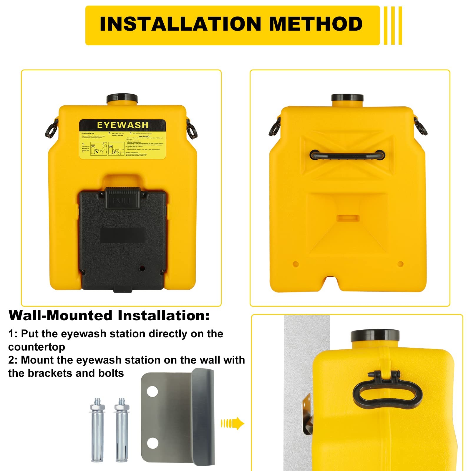 Yeipower Portable Eyewash-Station Emergency OSHA-Approved-Wall Mounted Eye Wash