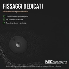 Tappetini Auto Fiat Tipo 5p Sw 2016 su Misura Set 4 Pezzi Neri Antiscivolo - Miniatura 5