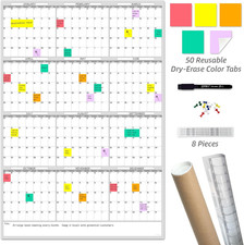Large Dry Erase Wall Calendar - Blank Undated Yearly Wall Calendar - 38X26 Inche