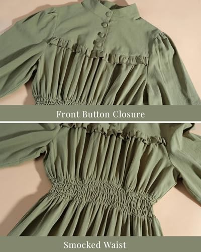 Victorian Dress for Women Long Sleeve Edwardian Dress Renaissance Costume - Picture 5 of 8
