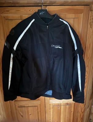 FLM Motorrad Jacke Herren Textil Schwarz 5 XL
