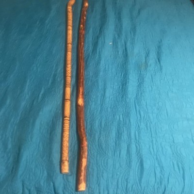 Antique Walking Stick 54Inch Hand Crafted Hiking   Vintage and  42 Inch Walking