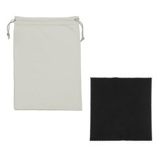 Ski Goggle Bag, Microfiber Bag with Cleaning Cloth 1 Pcs Gray