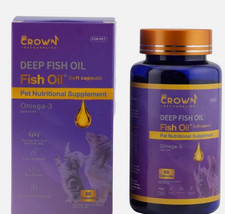 Fish Oil Capsules For DOGS  CATS Omega 3 From Alaskan Salmon, Cod  Kril OIL