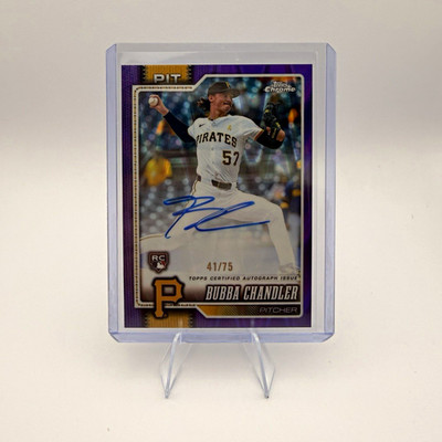 Topps 2026 Topps Chrome Bubba Chandler RC Auto #RA-BC Pirates Purple 41 /75
