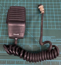 Vintage Royce CB Radio 4 Pin Hand Microphone Coiled Cord Magnetic Back Mic PTT
