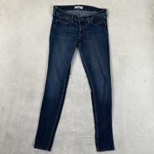 Hollister Low-Rise Skinny Jeans Juniors 9L W29 L33 Blue Medium Wash Denim