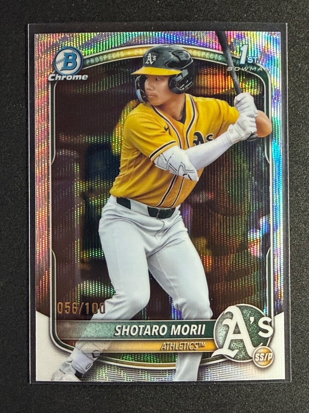 2025 Bowman Chrome Shotaro Morii 1st Bowman Wave Refractor /100