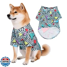 80s Dog Costume Hawaiian Shirts - 90s Halloween Retro Disco Breathable Puppy 