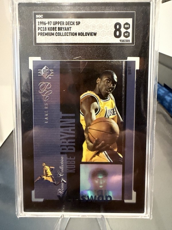 1996-97 SP Premium Collection Holoviews Kobe Bryant #PC18 (RC) Rookie SGC 8 HOF