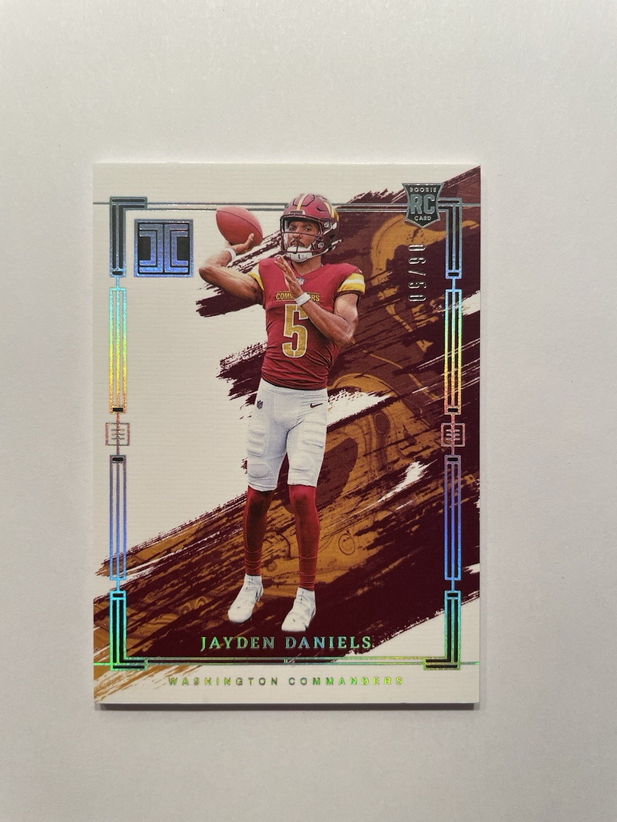 Jayden Daniels -- 2024 Panini Impeccable #72 Silver Rookie RC /50
