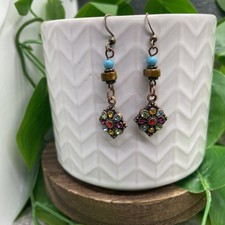 2  Bronze-tone Bohemian Retro Drop Dangle Earring Set New Free Ship C1435