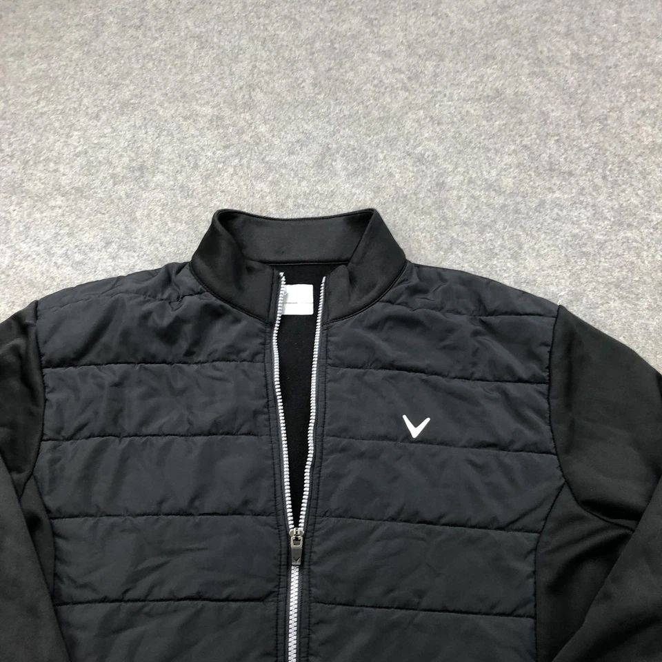 Chaqueta Callaway Para Hombre Grande Negra Acolchada Cremallera Completa Golf Capa Media Rendimiento Foto 4 de 4