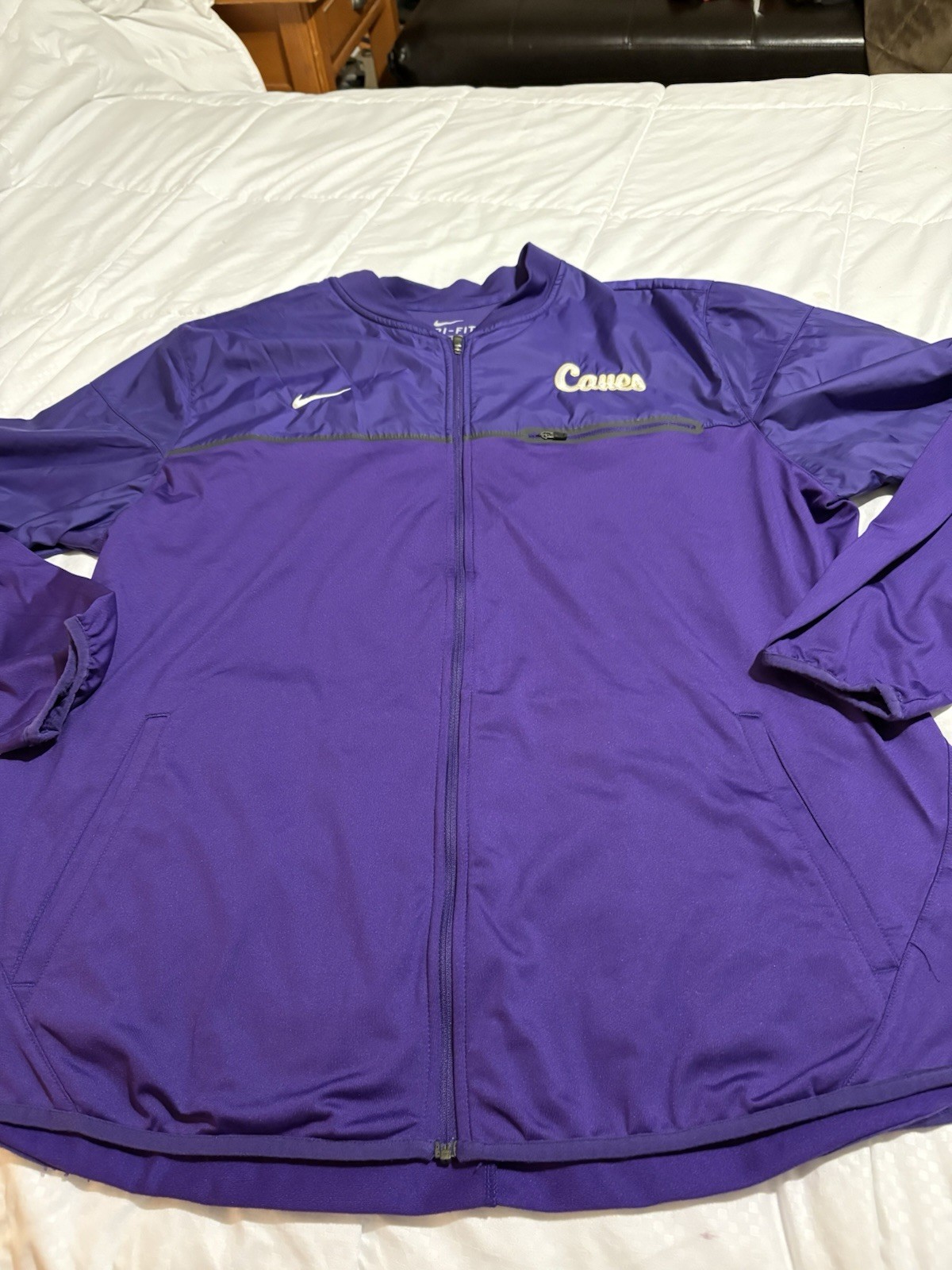 SACAI X NIKE Giacca riscaldante Nike Dri Fit viola taglia XL unisex 'Canes'