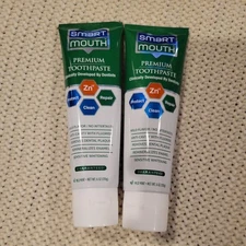 2 Smart Mouth, Whitening, Toothpaste, w Fluoride, Clean Mint-6 oz. Exp 12/2024