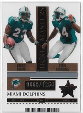 2005 Leaf Rookie & Stars Miami Dolphins Ticket Masters Bronze Season /1250