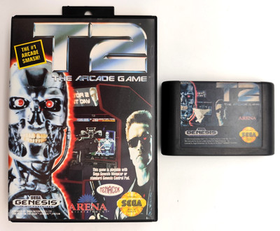 Terminator T2 The Arcade Game (Sega Genesis, 1992) *Cart & Box* Tested Cleaned!
