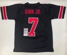 TED GINN JR. OHIO STATE SIGNED CUSTOM STITCHED JERSEY JSA WITNESS COA