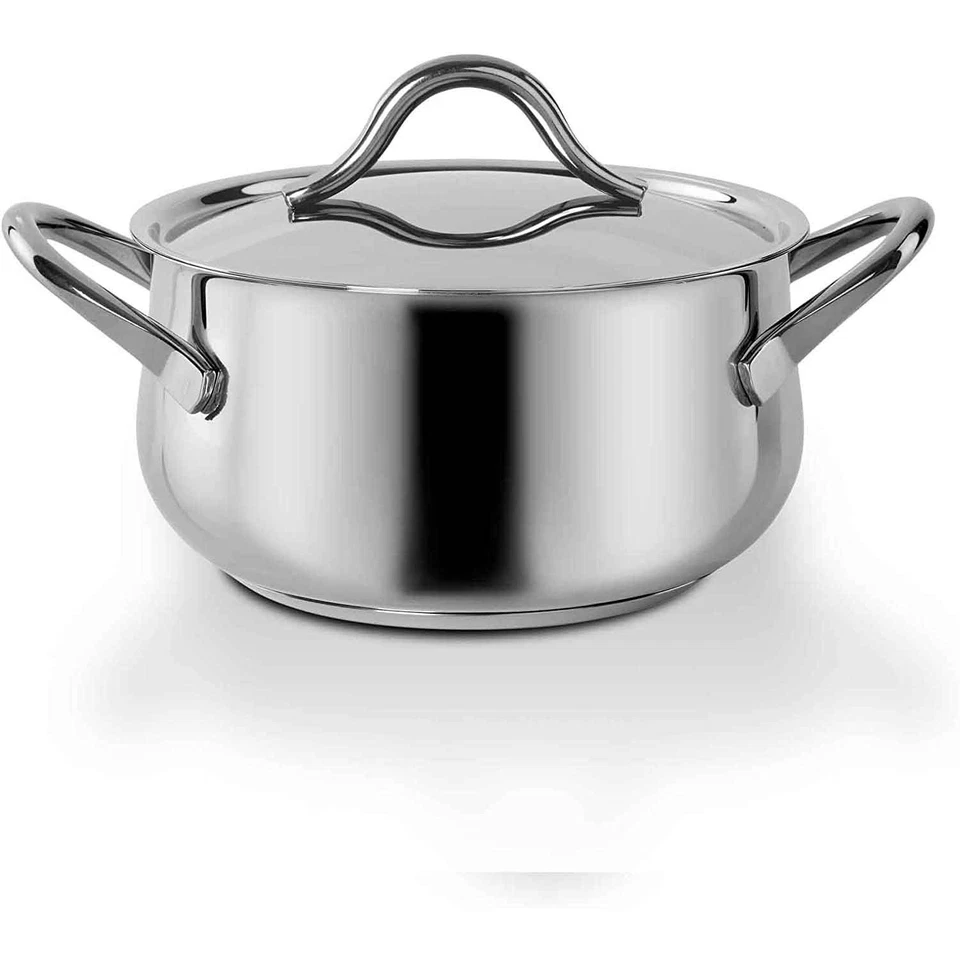 BARAZZONI Chef Line Batteria Set di Pentole 9 Pezzi Acciaio Inox Made in Italy - Immagine 4 di 4