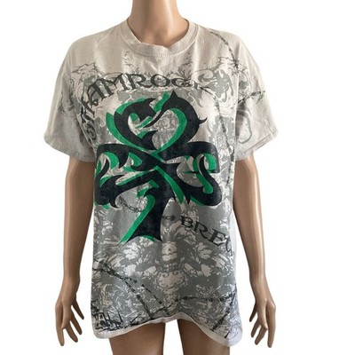 Shamrock Brewing Company Tshirt Mens Large Colorado Gray Green Clover