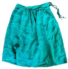 Vintage Y2k J Crew Skirt With Side Ties  Zip Kelly Green Size 10 Preppy