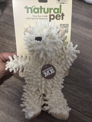 NEW! NATURAL PET BEAR DOG TOY PREMIUM SOFT NUBBY PLUSH