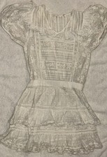 Love Shack Fancy Ruffle Lace Mini Dress Small White Cotton Preowened