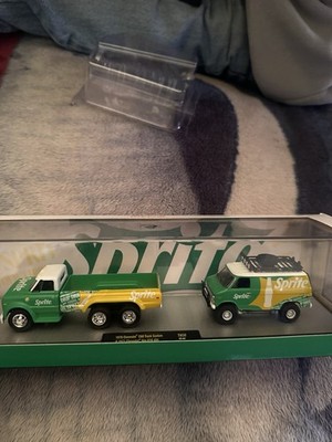 Sprite Collectible Chevrolet C20 Truck 1970 & Chevy Van G10 1977 Soda Theme Set