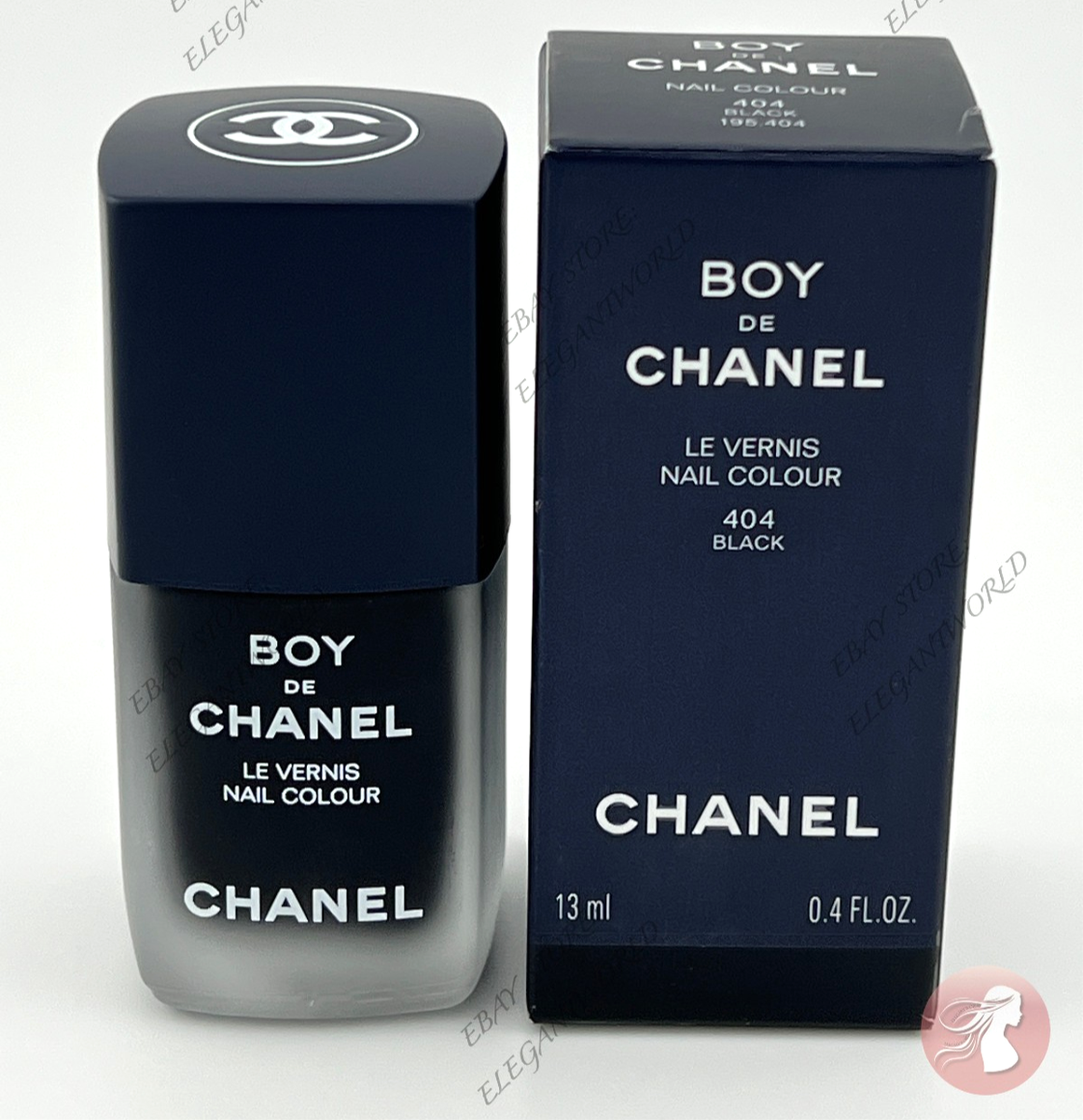 Chanel Nail Polish BOY DE CHANEL 404 BLACK, New In Box | eBay