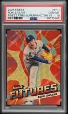 Marketplace image: 2026 TOPPS FINEST FINEST FUTURES SUPERFRACTOR 1/1 #FF-1 ROKI SASAKI 1/1 PSA 10