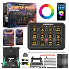 12 Gang RGB Switch Panel APP Control For Pickup Truck SUV Boat 960W 1920W