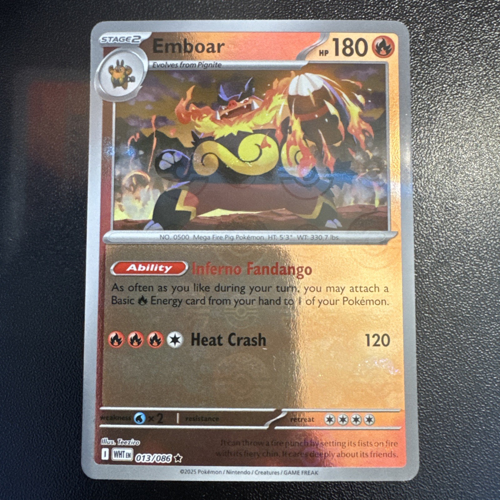 Emboar (Poke Ball Pattern) #13/86 (Holo) SV: White Flare WHT Pokemon