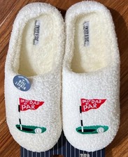 New 35 Ember Oak Golf Flag Slippers Memory Foam Best Dad By Par Large 11/12