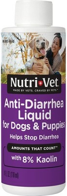 Nutri-Vet Anti-Diarrhea Liquid for Dogs and Puppies, Puppy 4 ounces, Clear