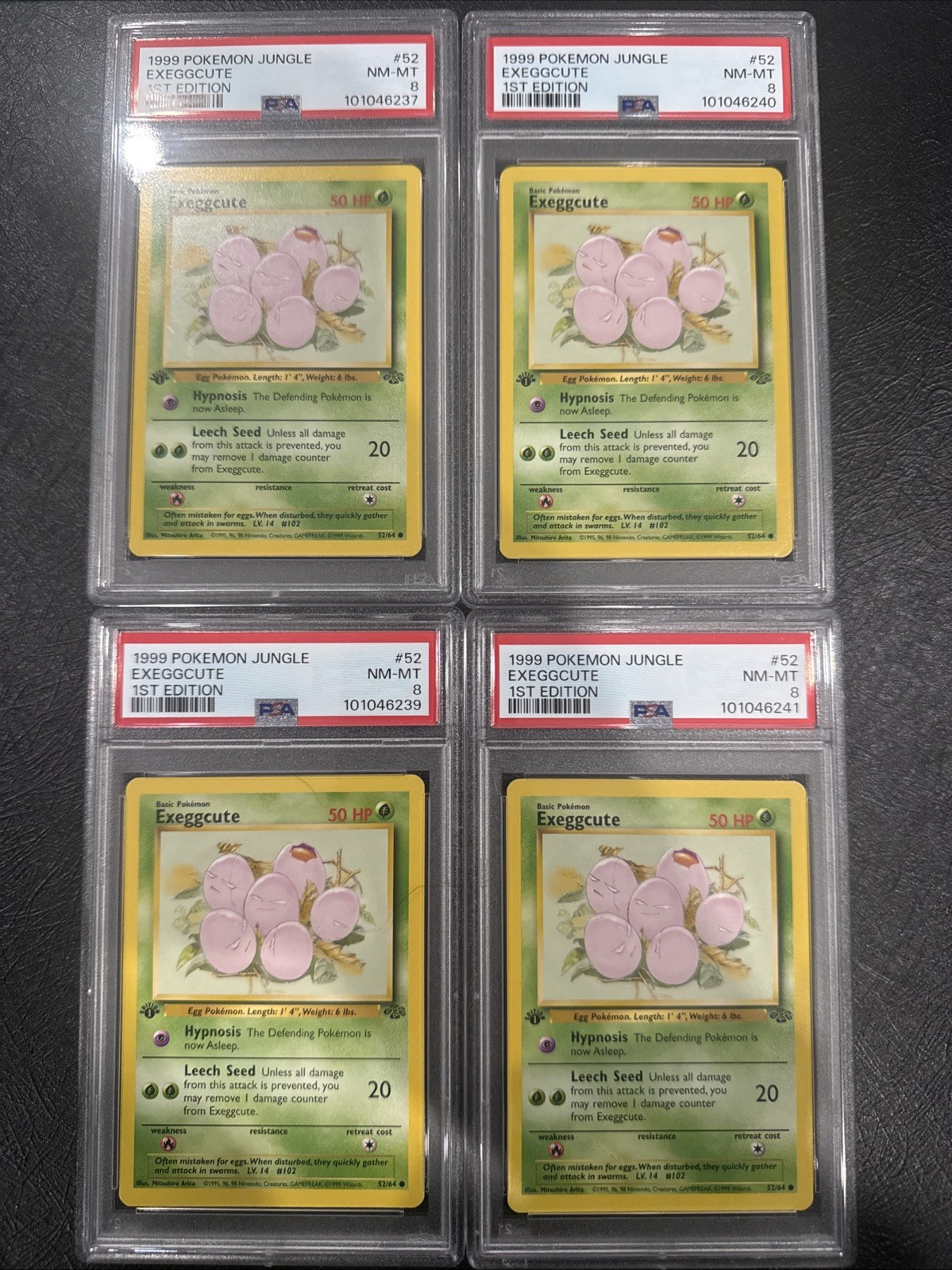 1999 Pokemon Jungle #52 Exeggcute 1st Edition TCG Jungle First Edition PSA 8