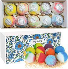 Bath Bombs Gift Set, 10 Organic Bubble Bombs, for Valentine S Day, Christmas