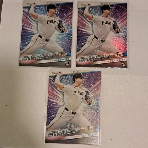 Topps Paul Skenes Pittsburgh Pirates Rookie Card Lot Stars of MLB 2023 3 Cards