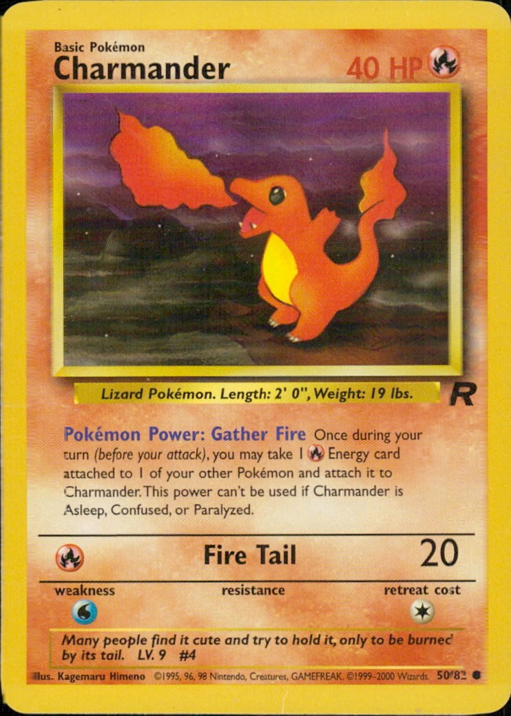 Charmander Unlimited Common Team Rocket 50/82 DMG