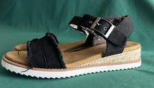 Skechers BOBS Desert Kiss Sandals Womens Size 8, Black Adobe Princess Strap