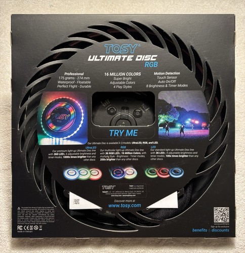 Tosy Flying Disc - RGB 16 Million Super Bright (200x) Colors Rechargeable - NEW - Picture 2 of 2