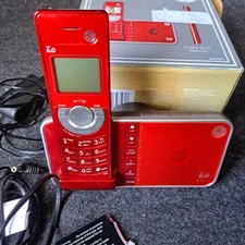 GE DECT 6.0 Digital Cordless Phone Red, Digital Answering Machine 28118BE1