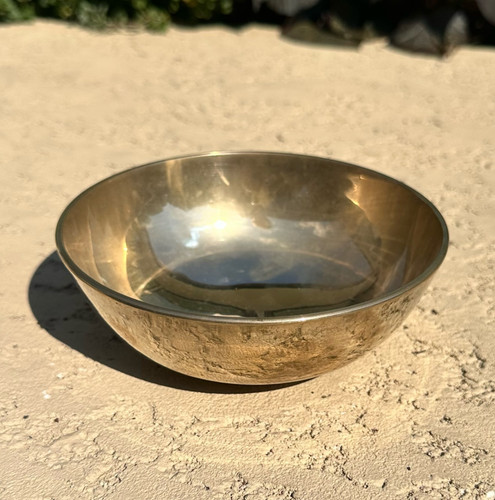 Vintage Hand Forged Metal Alloy 6" Singing Bowl Meditation Buddhist Tibet