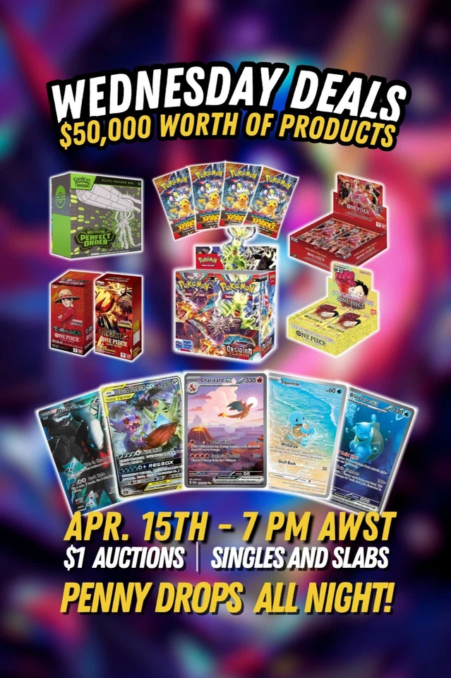 $1 Auction | Singles | Slabs | Sealed 🔥