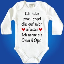 Fun Baby-Body Babybody Bodie Strampler Engel sind Oma Opa Papa Mama Onkel Tante